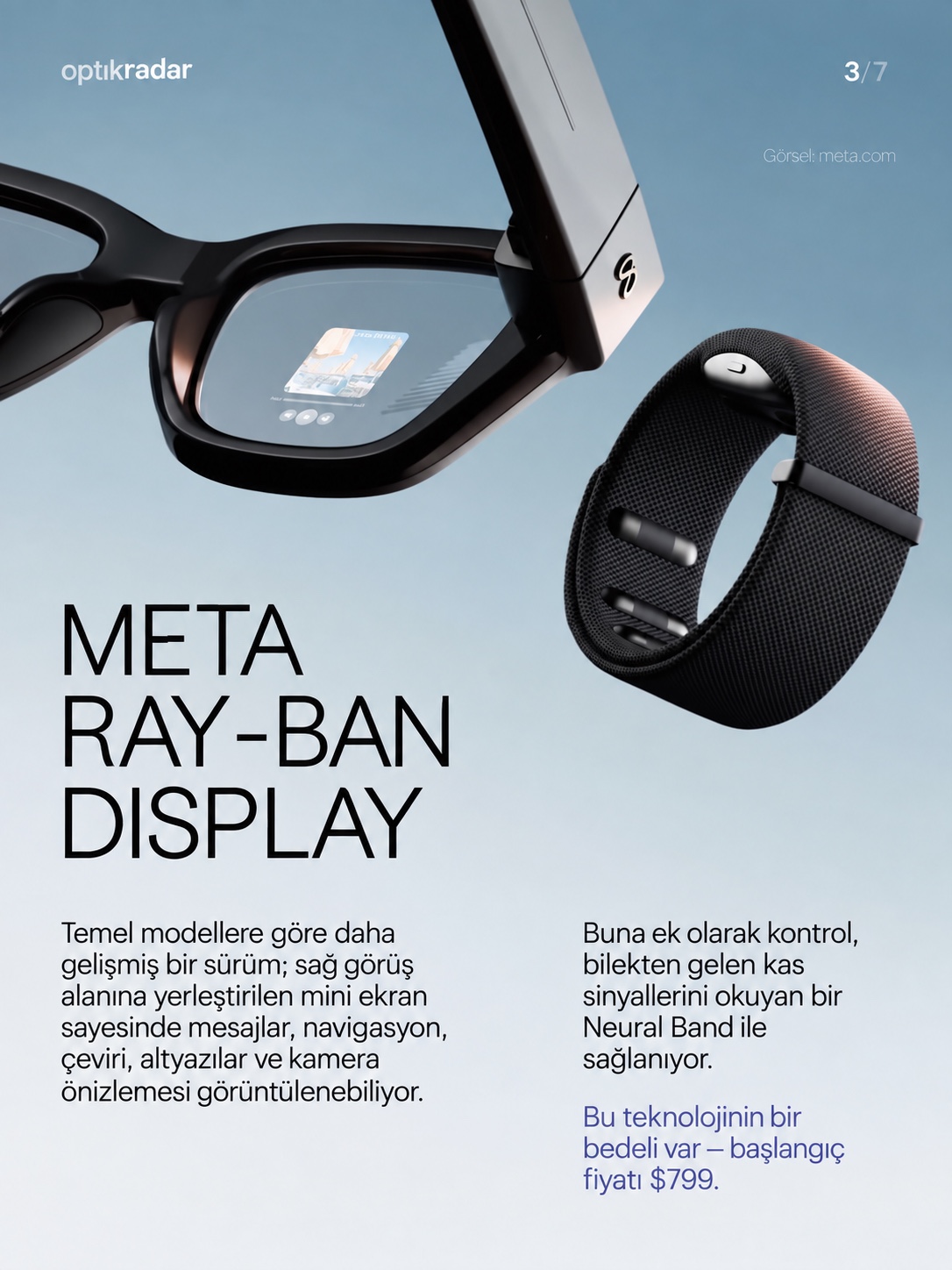 Meta Ray-Ban Display ve Neural Band görsel özeti