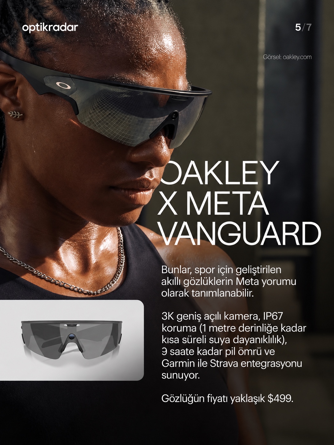 Oakley Meta Vanguard spor gözlüğü özellikleri