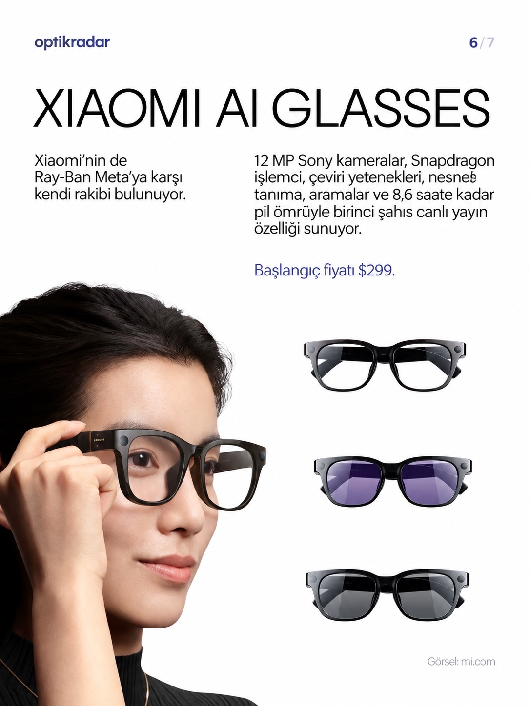 Xiaomi AI Glasses modelleri ve özellikleri